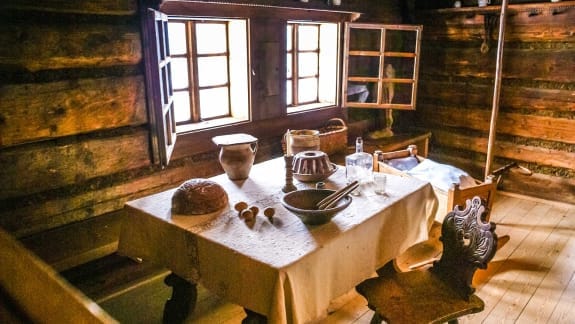 Wnętrze domu w muzeum wsi